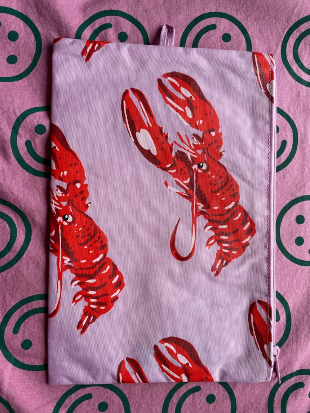 BAGGU lobster large flat pouch